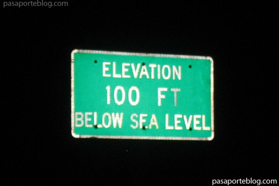 elevation 100 ft below sea level death valley